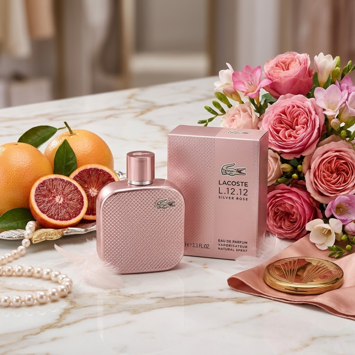 Lacoste L.12.12 Silver Rose EDP 100ML